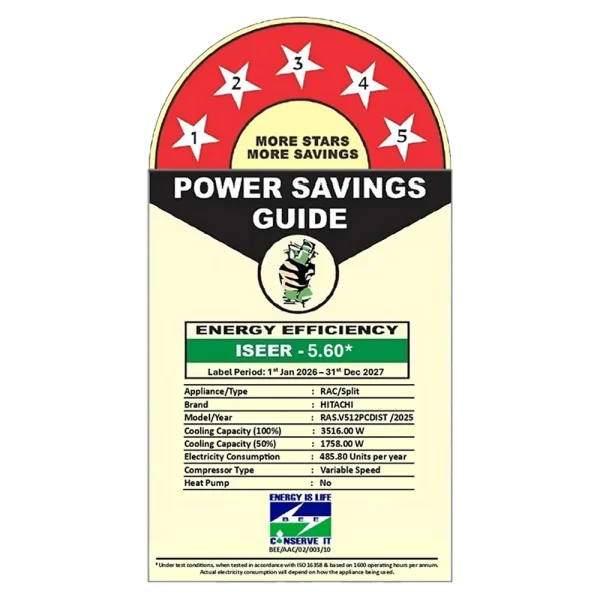 320743_4_AAK-Xu0G-_008_1DQ8 Hitachi 1 Ton 5 Star Copper Inverter AC