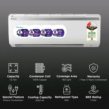 321548_1_lpZJHKnph Daikin 1.5 Ton 2 Star Inverter Split AC Copper Condenser (FTQ50XV16VCA)